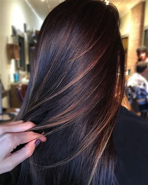 chestnut balayage|dark brown with caramel balayage.